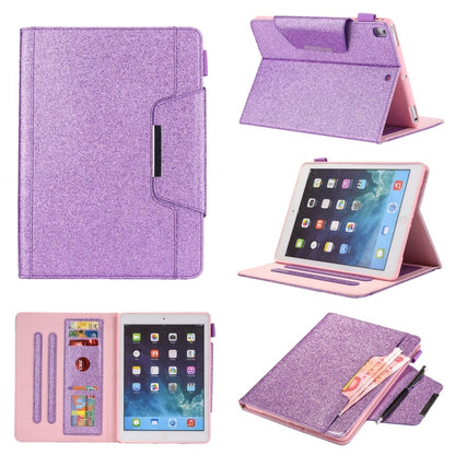 สำหรับ iPad 10.2 นิ้ว Glitter Powder ซองหนังพลิกแนวนอนพร้อมตัวยึดและช่องเสียบการ์ด & กรอบรูป & กระเป๋าสตางค์, For iPad 10.2 2021 / 2020 / 2019