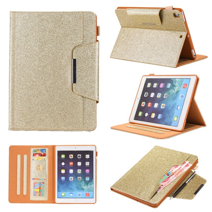 สำหรับ iPad 10.2 นิ้ว Glitter Powder ซองหนังพลิกแนวนอนพร้อมตัวยึดและช่องเสียบการ์ด & กรอบรูป & กระเป๋าสตางค์, For iPad 10.2 2021 / 2020 / 2019