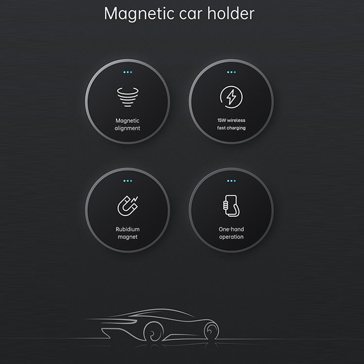 JOYROOM JR-ZS240 15W Max Car Magnetic แท่นชาร์จไร้สาย, JR-ZS240