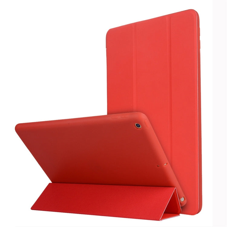 สำหรับ iPad 10.2 นิ้ว TPU เคสหนังพลิกแนวนอนพร้อมตัวยึดสามพับ, For iPad 10.2 2021 / 2020 / 2019