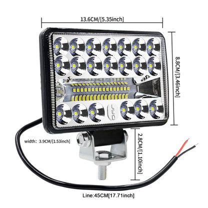 2 ชิ้น WUPP CS-1243A1 รถ 4 นิ้วสแควร์ 20LEDs เน้นแสงทำงานดัดแปลงสปอตไลท์, CS-1243A1