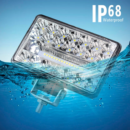 2 ชิ้น WUPP CS-1243A1 รถ 4 นิ้วสแควร์ 20LEDs เน้นแสงทำงานดัดแปลงสปอตไลท์, CS-1243A1