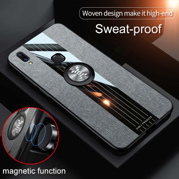 XINLI Stitching Cloth Texture เคส TPU กันกระแทกพร้อมตัวยึดแหวน, For Vivo X21i, For Vivo X27, For Vivo Y91, For Vivo Y95, For Vivo X23, For Vivo Y3 / Y17, For Vivo Y66, For Vivo Y71