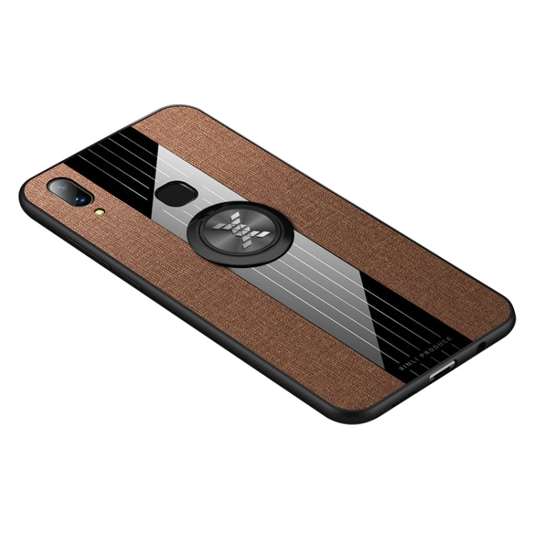 XINLI Stitching Cloth Texture เคส TPU กันกระแทกพร้อมตัวยึดแหวน, For Vivo X21i, For Vivo X27, For Vivo Y91, For Vivo Y95, For Vivo X23, For Vivo Y3 / Y17, For Vivo Y66, For Vivo Y71