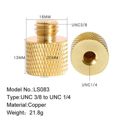BEXIN LS083 2 PCS 1/4 นิ้วด้ายหญิงถึง 3/8 นิ้วสกรูแปลงชาย, LS083