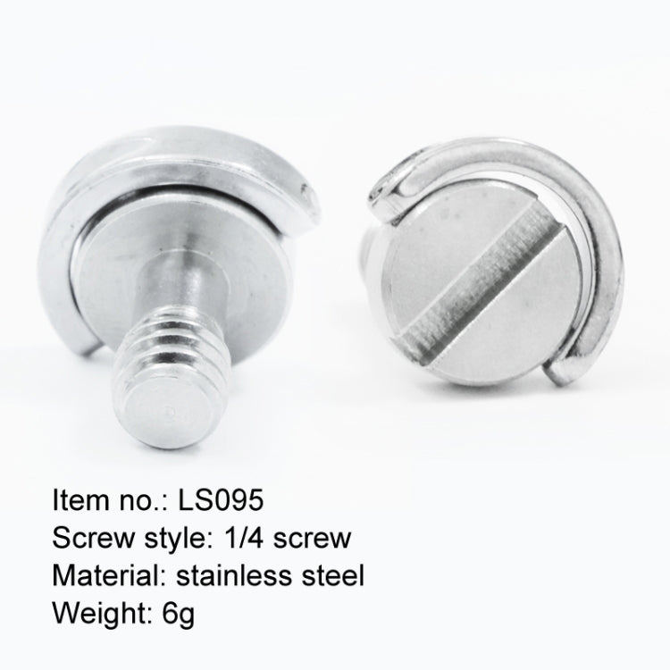 EXIN LS095 2 ชิ้น D แหวนสกรูกล้องแผ่นเมา 1/4 นิ้วสกรูที่วางจำหน่ายด่วน, LS095