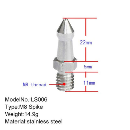 BEXIN LS006 2 ชิ้นสแตนเลส M8 นิ้วฟุตสกรูสำหรับ SLR ขาตั้งกล้อง, LS006