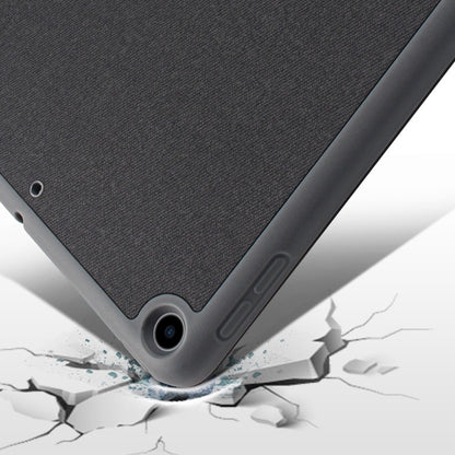 สำหรับ iPad 10.2 ซองหนังพลิกแนวนอนเนื้อลิ้นจี่พร้อมที่ใส่สามทบและช่องเสียบปากกา, For iPad 10.2