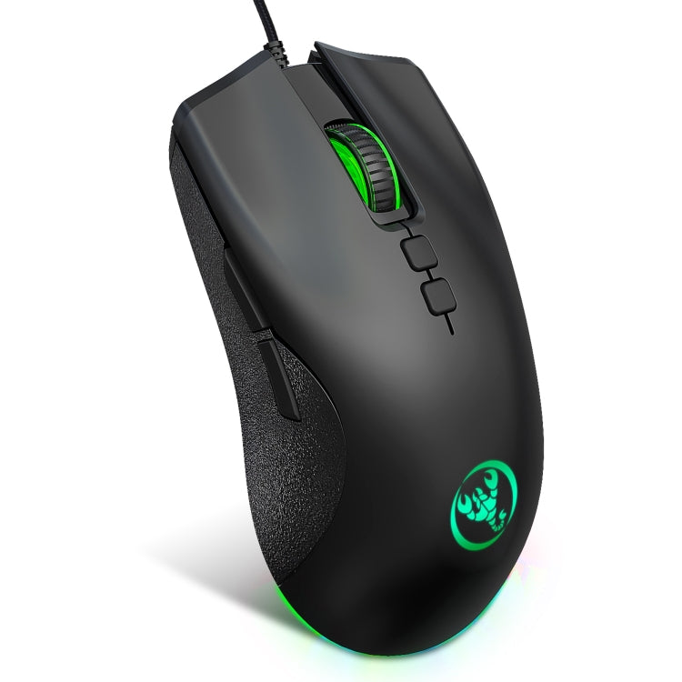 HXSJ A883 7 ปุ่ม 6400DPI RGB Light Mechanical Gaming เมาส์แบบมีสาย