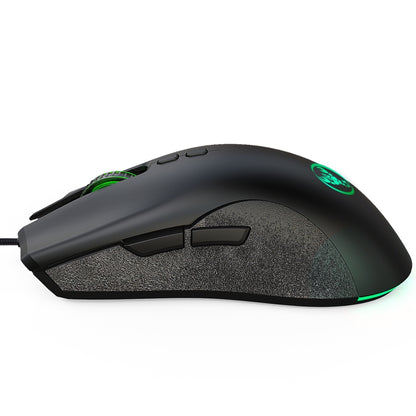 HXSJ A883 7 ปุ่ม 6400DPI RGB Light Mechanical Gaming เมาส์แบบมีสาย