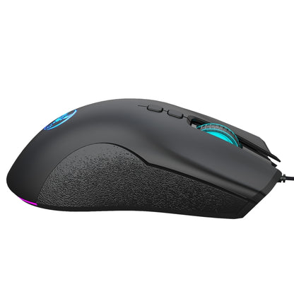 HXSJ A883 7 ปุ่ม 6400DPI RGB Light Mechanical Gaming เมาส์แบบมีสาย