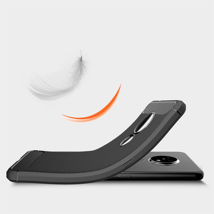 เคสป้องกัน TPU คาร์บอนไฟเบอร์พื้นผิวแปรง, For Nokia 7.2 & 6.2