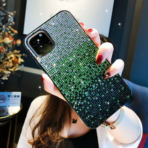 เคส PC + Crystal Diamond Tri-Color Gradient, For iPhone 11 Pro, For iPhone 11, For iPhone 11 Pro Max