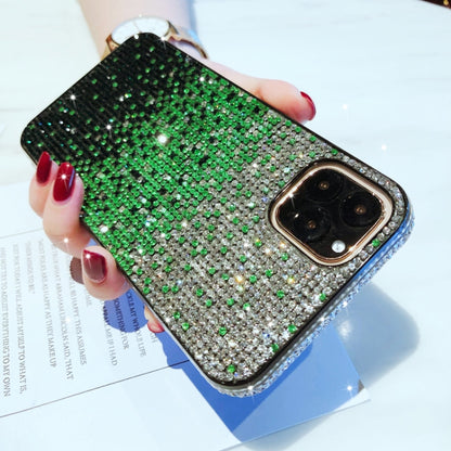 เคส PC + Crystal Diamond Tri-Color Gradient, For iPhone 11 Pro, For iPhone 11, For iPhone 11 Pro Max