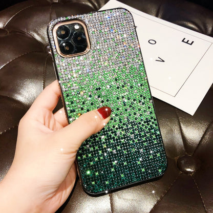 เคส PC + Crystal Diamond Tri-Color Gradient, For iPhone 11 Pro, For iPhone 11, For iPhone 11 Pro Max