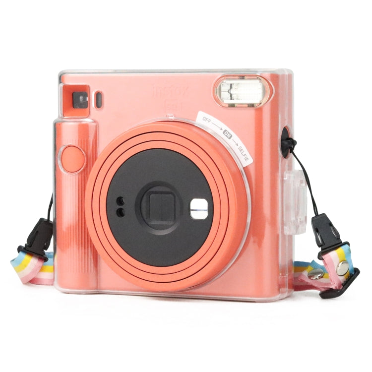 กระเป๋ากล้องคริสตัลใสพร้อมสายสะพายสำหรับ Fujifilm Instax Square SQ1, For Fujifilm Instax Square SQ1
