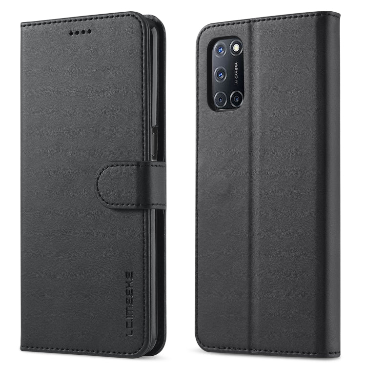 สำหรับ OPPO F19 Pro / A94 5G LC.IMEEKE ซองหนังพลิกแนวนอนเนื้อลูกวัวพร้อมตัวยึดและช่องเสียบการ์ดและกระเป๋าสตางค์ (สีน้ำตาล), For OPPO F19 Pro / A94 5G