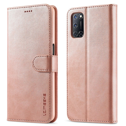 สำหรับ OPPO F19 Pro / A94 5G LC.IMEEKE ซองหนังพลิกแนวนอนเนื้อลูกวัวพร้อมตัวยึดและช่องเสียบการ์ดและกระเป๋าสตางค์ (สีน้ำตาล), For OPPO F19 Pro / A94 5G