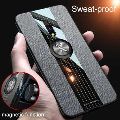 XINLI Stitching Cloth Texture เคส TPU กันกระแทกพร้อมตัวยึดแหวน, For OPPO Realme X / K3, For OPPO Realme X Lite, For OPPO Reno, For OPPO Reno 2, For OPPO Reno Z