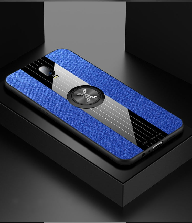 XINLI Stitching Cloth Texture เคส TPU กันกระแทกพร้อมตัวยึดแหวน, For OPPO Realme X / K3, For OPPO Realme X Lite, For OPPO Reno, For OPPO Reno 2, For OPPO Reno Z