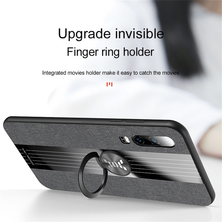 XINLI Stitching Cloth Texture เคส TPU กันกระแทกพร้อมตัวยึดแหวน, For Huawei P30, For Huawei P30 Lite, For Huawei P30 Pro