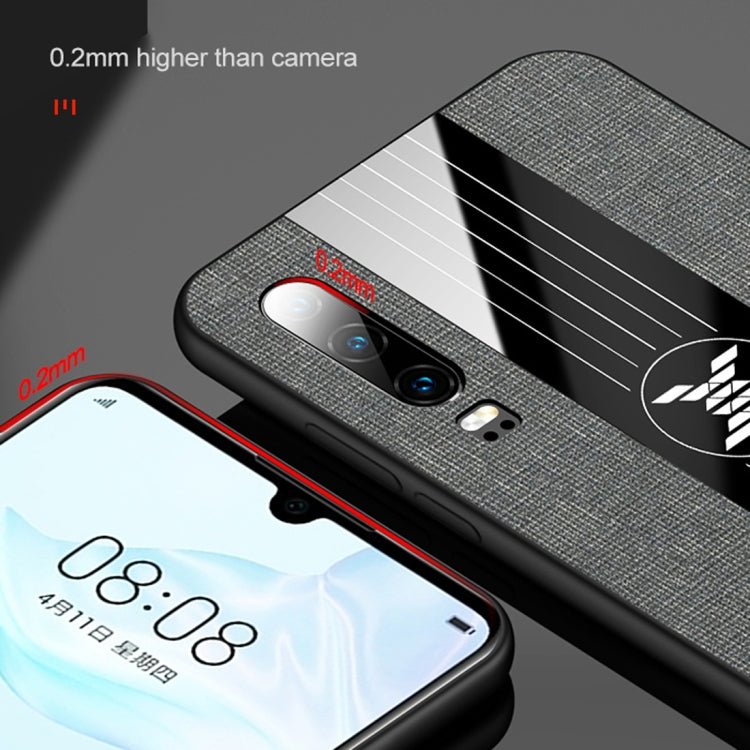 XINLI Stitching Cloth Texture เคส TPU กันกระแทกพร้อมตัวยึดแหวน, For Huawei P30, For Huawei P30 Lite, For Huawei P30 Pro