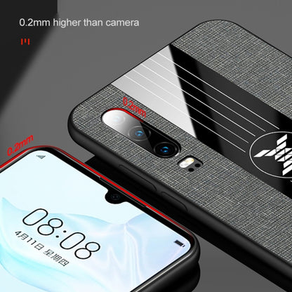 XINLI Stitching Cloth Texture เคส TPU กันกระแทกพร้อมตัวยึดแหวน, For Huawei P30, For Huawei P30 Lite, For Huawei P30 Pro