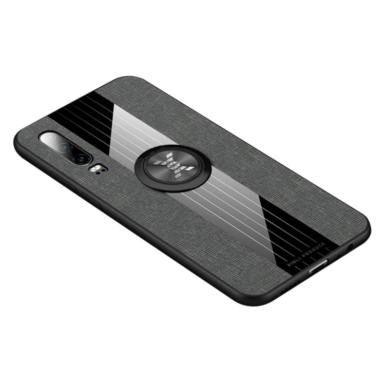 XINLI Stitching Cloth Texture เคส TPU กันกระแทกพร้อมตัวยึดแหวน, For Huawei P30, For Huawei P30 Lite, For Huawei P30 Pro