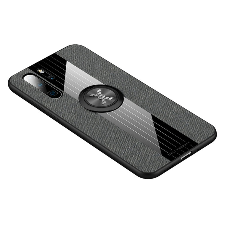 XINLI Stitching Cloth Texture เคส TPU กันกระแทกพร้อมตัวยึดแหวน, For Huawei P30, For Huawei P30 Lite, For Huawei P30 Pro