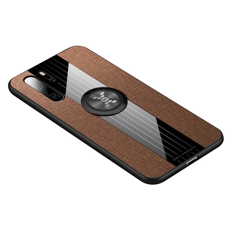XINLI Stitching Cloth Texture เคส TPU กันกระแทกพร้อมตัวยึดแหวน, For Huawei P30, For Huawei P30 Lite, For Huawei P30 Pro