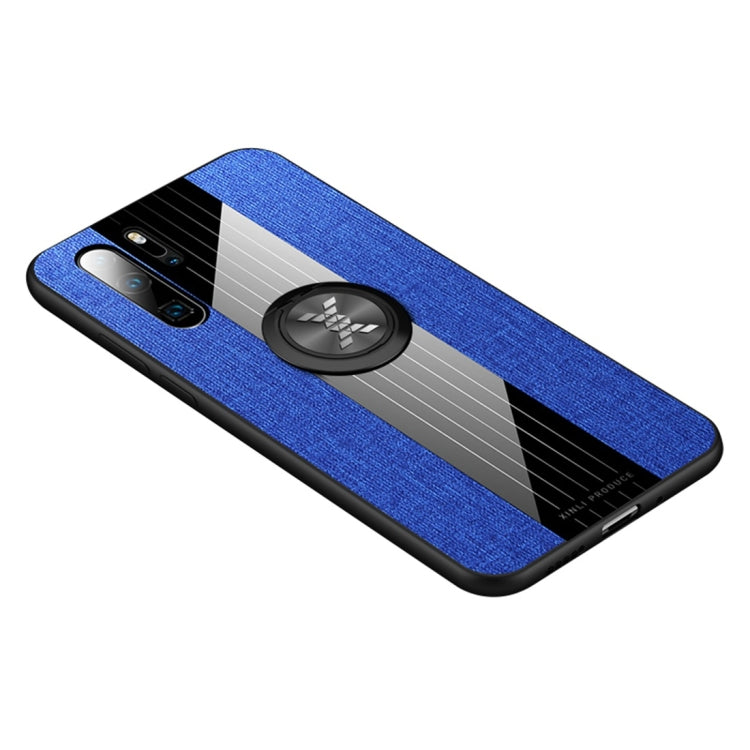 XINLI Stitching Cloth Texture เคส TPU กันกระแทกพร้อมตัวยึดแหวน, For Huawei P30, For Huawei P30 Lite, For Huawei P30 Pro