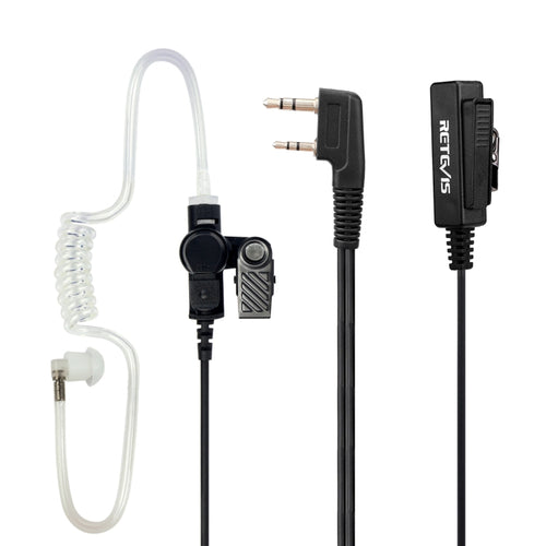 RETEVIS TK 2 ขายาวคลิป Air ท่องเที่ยว Covert Acoustic Tube หูฟังลำโพงไมโครโฟนสำหรับ H-777 / RT-5R / RT-5RV / RT-B6, TK Long Clip