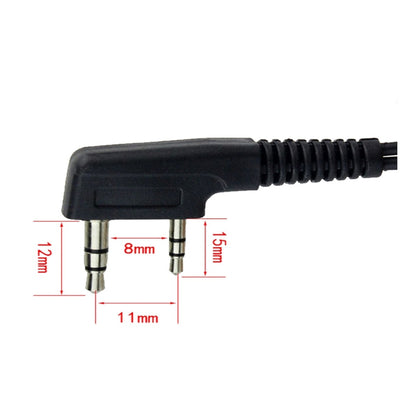 RETEVIS TK 2 ขายาวคลิป Air ท่องเที่ยว Covert Acoustic Tube หูฟังลำโพงไมโครโฟนสำหรับ H-777 / RT-5R / RT-5RV / RT-B6, TK Long Clip