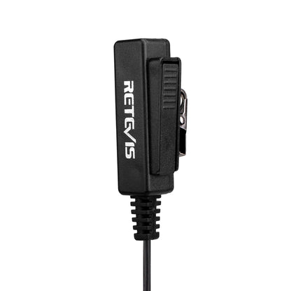 RETEVIS TK 2 ขายาวคลิป Air ท่องเที่ยว Covert Acoustic Tube หูฟังลำโพงไมโครโฟนสำหรับ H-777 / RT-5R / RT-5RV / RT-B6, TK Long Clip