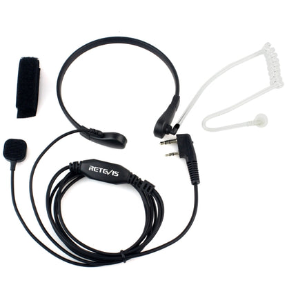 RETEVIS TK คอ PTT Covert Acoustic Tube หูฟังลำโพงไมโครโฟนสำหรับ H-777/RT-5R/RT-5RV/RT-B6, TK Throat