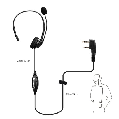 RETEVIS TK 2 พินหูฟัง PTT ไมโครโฟนสำหรับ H-777 / RT-5R / RT-5RV / RT-B6, TK