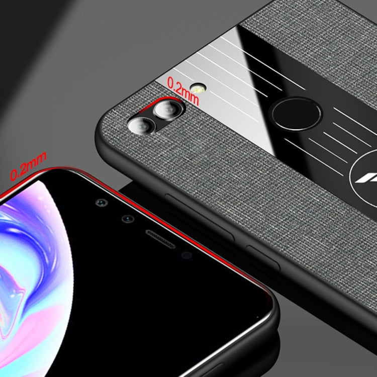 XINLI Stitching Cloth Texture เคส TPU กันกระแทกพร้อมตัวยึดแหวน, For Huawei Enjoy 8 Plus, For Huawei Enjoy 9, For Huawei Enjoy 9e, For Huawei Enjoy 9 Plus, For Huawei Enjoy 9s, For Huawei Maimang 5, For Huawei Maimang 6, For Huawei Mate 20 Lite / Maiman...