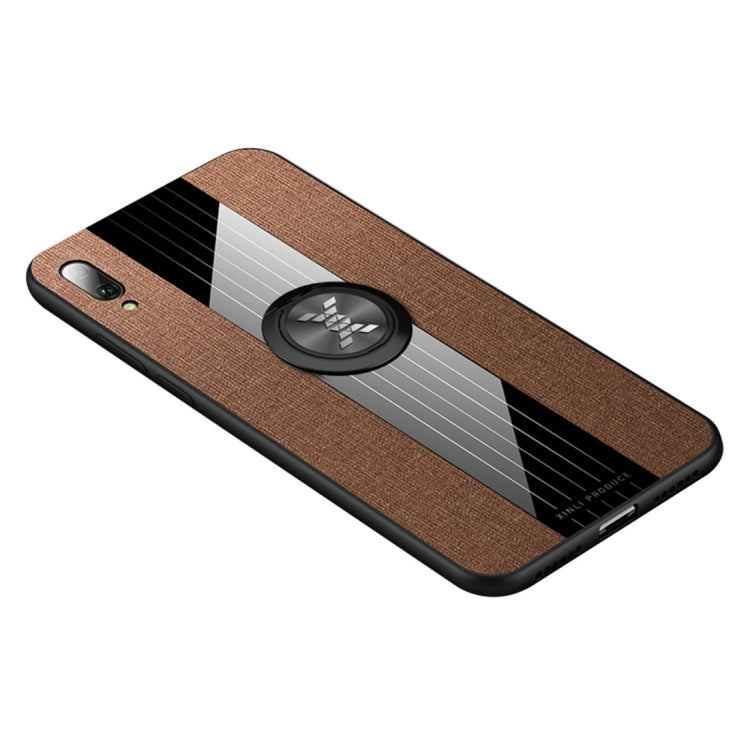 XINLI Stitching Cloth Texture เคส TPU กันกระแทกพร้อมตัวยึดแหวน, For Huawei Enjoy 8 Plus, For Huawei Enjoy 9, For Huawei Enjoy 9e, For Huawei Enjoy 9 Plus, For Huawei Enjoy 9s, For Huawei Maimang 5, For Huawei Maimang 6, For Huawei Mate 20 Lite / Maiman...
