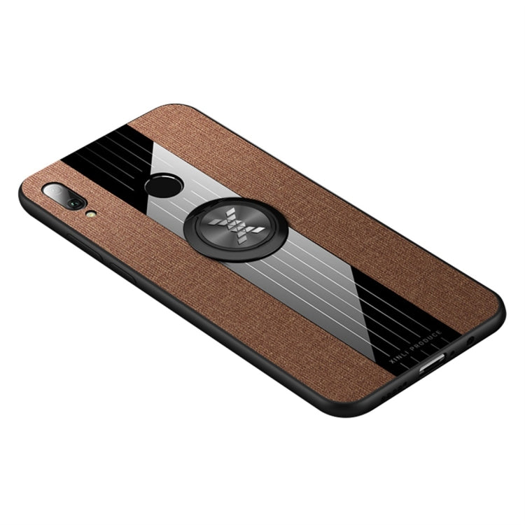 XINLI Stitching Cloth Texture เคส TPU กันกระแทกพร้อมตัวยึดแหวน, For Huawei Enjoy 8 Plus, For Huawei Enjoy 9, For Huawei Enjoy 9e, For Huawei Enjoy 9 Plus, For Huawei Enjoy 9s, For Huawei Maimang 5, For Huawei Maimang 6, For Huawei Mate 20 Lite / Maiman...