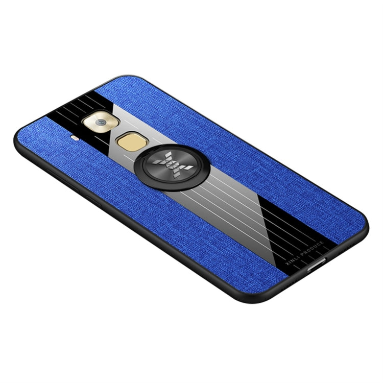 XINLI Stitching Cloth Texture เคส TPU กันกระแทกพร้อมตัวยึดแหวน, For Huawei Enjoy 8 Plus, For Huawei Enjoy 9, For Huawei Enjoy 9e, For Huawei Enjoy 9 Plus, For Huawei Enjoy 9s, For Huawei Maimang 5, For Huawei Maimang 6, For Huawei Mate 20 Lite / Maiman...
