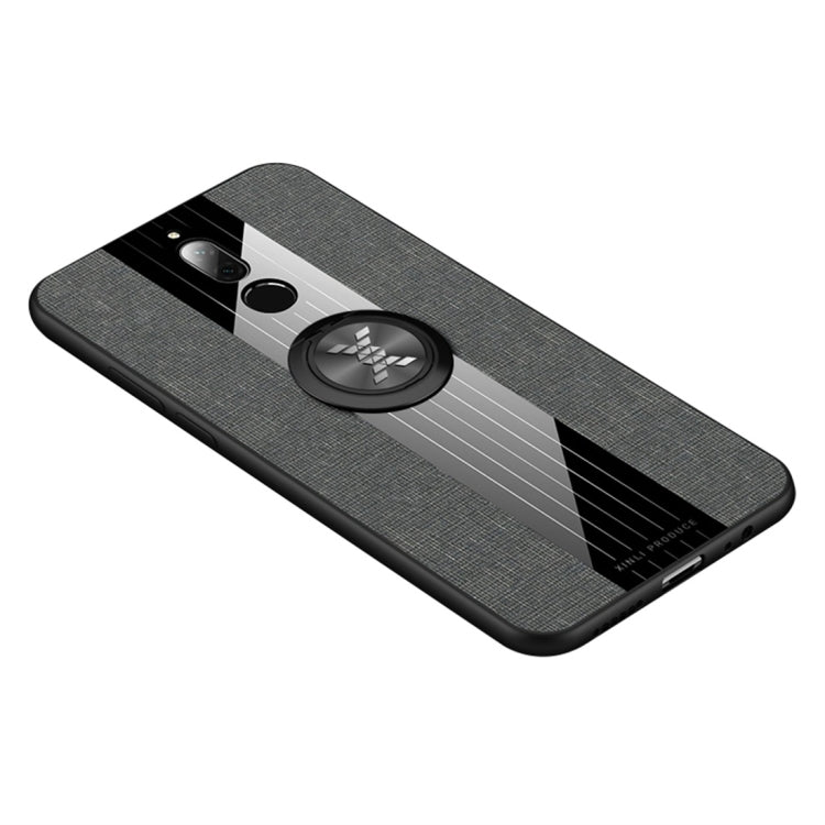 XINLI Stitching Cloth Texture เคส TPU กันกระแทกพร้อมตัวยึดแหวน, For Huawei Enjoy 8 Plus, For Huawei Enjoy 9, For Huawei Enjoy 9e, For Huawei Enjoy 9 Plus, For Huawei Enjoy 9s, For Huawei Maimang 5, For Huawei Maimang 6, For Huawei Mate 20 Lite / Maiman...