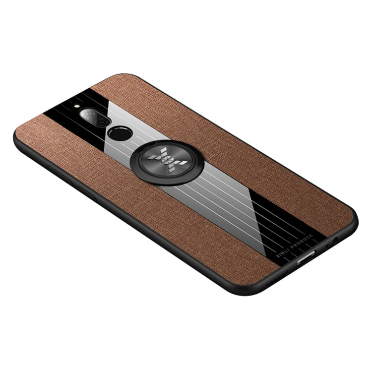XINLI Stitching Cloth Texture เคส TPU กันกระแทกพร้อมตัวยึดแหวน, For Huawei Enjoy 8 Plus, For Huawei Enjoy 9, For Huawei Enjoy 9e, For Huawei Enjoy 9 Plus, For Huawei Enjoy 9s, For Huawei Maimang 5, For Huawei Maimang 6, For Huawei Mate 20 Lite / Maiman...