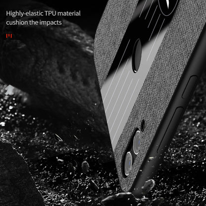 XINLI Stitching Cloth Texture เคส TPU กันกระแทกพร้อมตัวยึดแหวน, For Huawei Honor Play, For Huawei Honor View 10, For Huawei Honor View 20