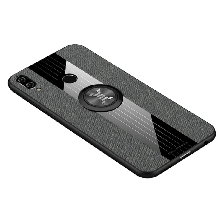 XINLI Stitching Cloth Texture เคส TPU กันกระแทกพร้อมตัวยึดแหวน, For Huawei Honor Play, For Huawei Honor View 10, For Huawei Honor View 20