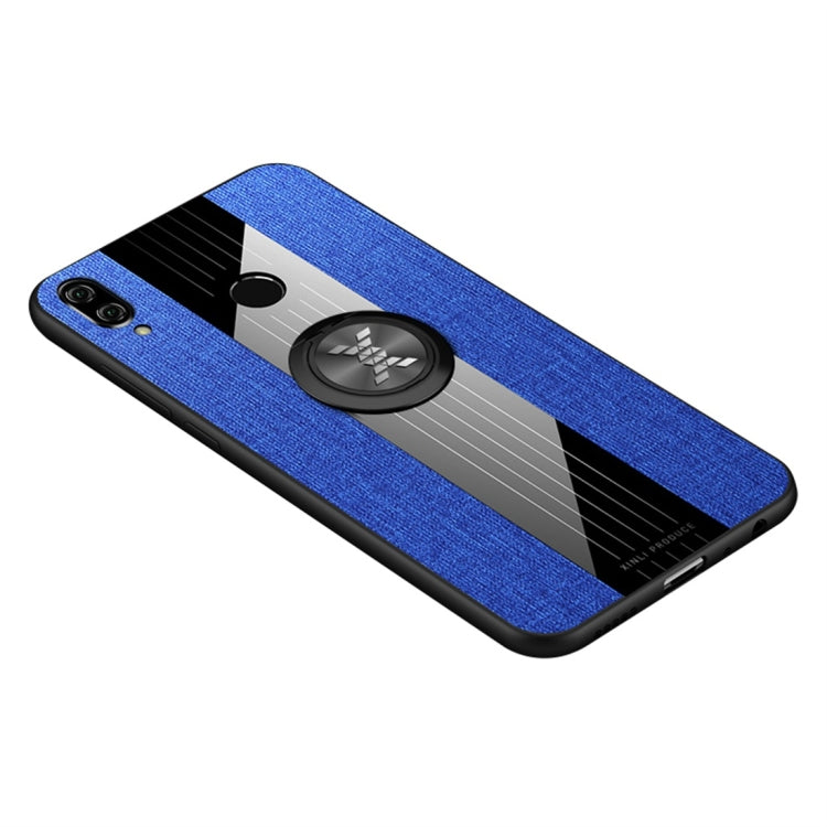 XINLI Stitching Cloth Texture เคส TPU กันกระแทกพร้อมตัวยึดแหวน, For Huawei Honor Play, For Huawei Honor View 10, For Huawei Honor View 20