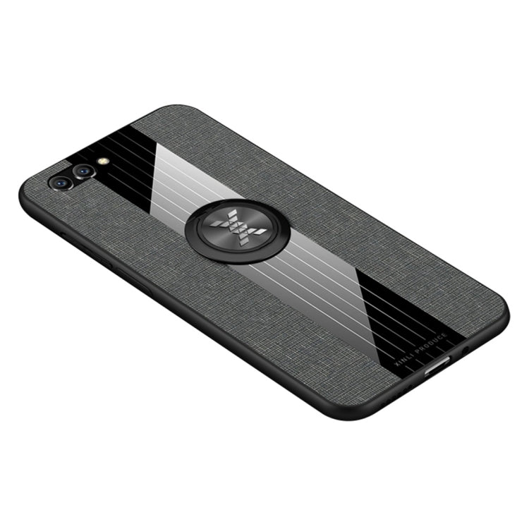 XINLI Stitching Cloth Texture เคส TPU กันกระแทกพร้อมตัวยึดแหวน, For Huawei Honor Play, For Huawei Honor View 10, For Huawei Honor View 20