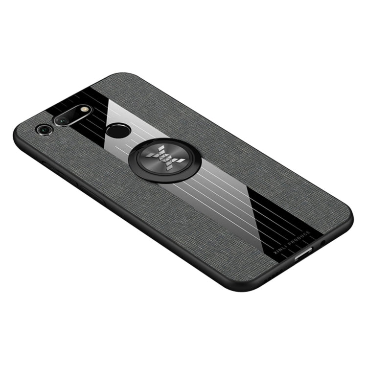 XINLI Stitching Cloth Texture เคส TPU กันกระแทกพร้อมตัวยึดแหวน, For Huawei Honor Play, For Huawei Honor View 10, For Huawei Honor View 20