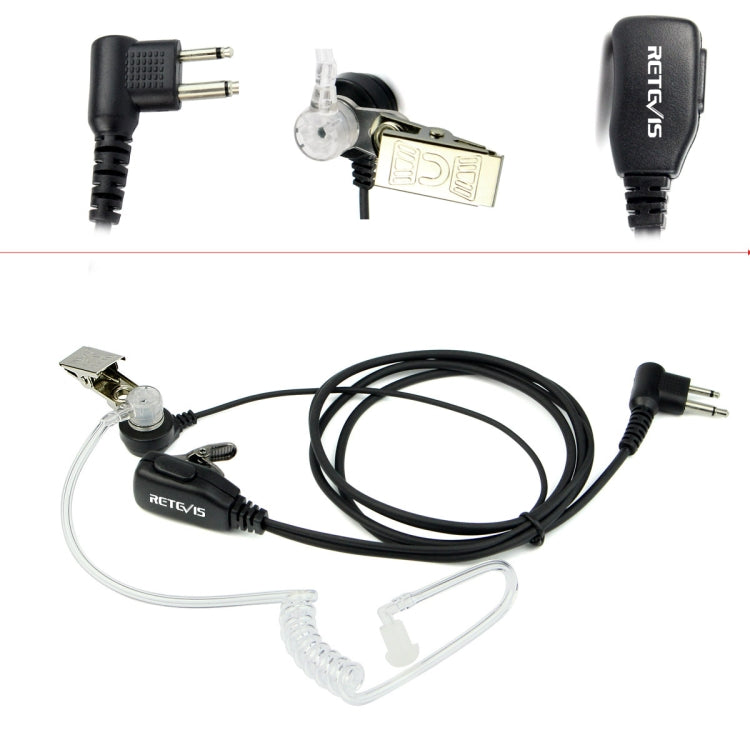 RETEVIS C9025 M 2 Pin PTT Air guide ลดเสียงรบกวน Covert Acoustic Tube หูฟัง ไมโครโฟน, C9025