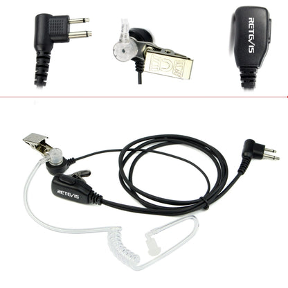 RETEVIS C9025 M 2 Pin PTT Air guide ลดเสียงรบกวน Covert Acoustic Tube หูฟัง ไมโครโฟน, C9025