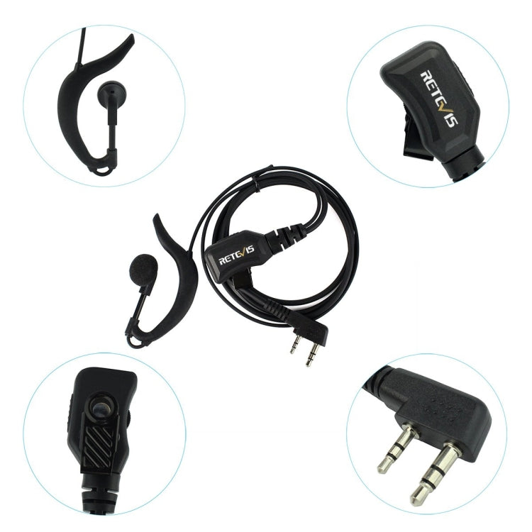 RETEVIS R-111 G ประเภท PTT ปรับระดับเสียง หูฟัง ไมโครโฟน สำหรับ H-777/RT-5R/RT1/RT2/RT5, R-111 K Head